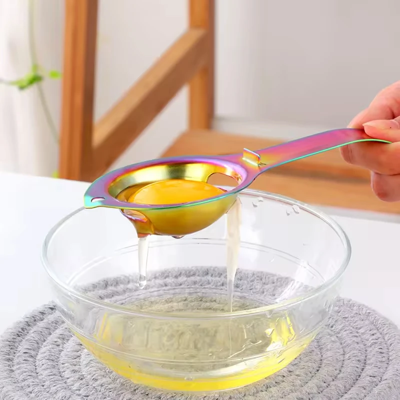 Home Accessories Kitchen Tools Manual Egg Divider Stainless Steel Egg White Yolk Separator Filter