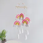 Home Boho Decoration Cotton Baby Room Home Decor Cute Macrame Wall Hanging Rainbow