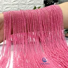 Beads Crafts Rondelle Faceted 3MM Glass Beads Light Rose Crystal Crafts