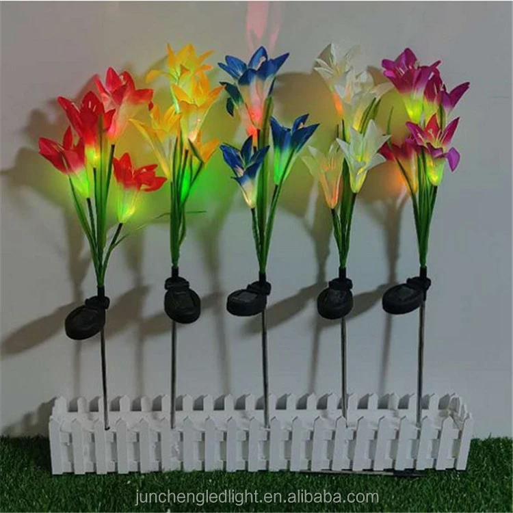 LED Solar Lily Flower Home Decorative Garden Decoration Lawn light