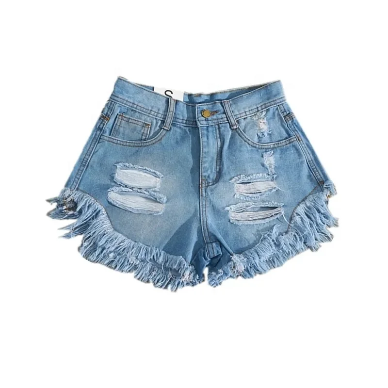 Summer High Waist Women's Jeans Denim Short Hot Pants Shorts Female Loose Curling Denim Shorts Women Shorts