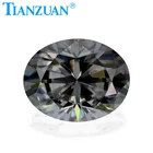 gray color Moissanite oval shape Sic material loose stone