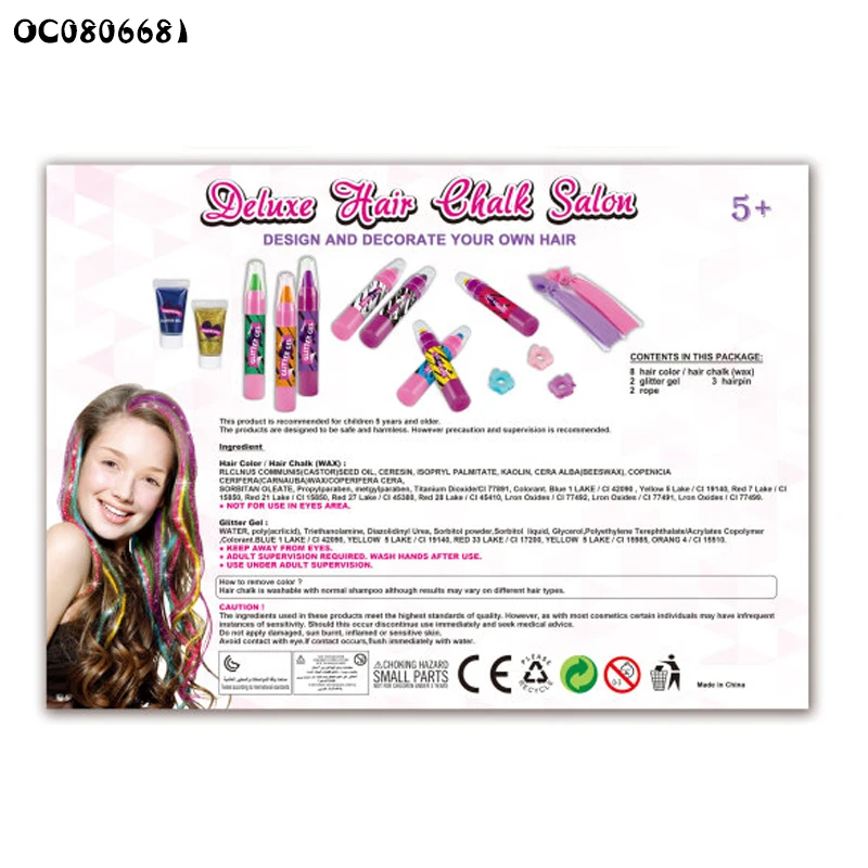 Hair colour dye pen kids makeup sets for girls make up kit for baby girls toys