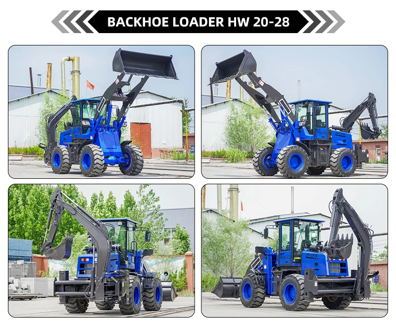China Good Quality Mini Backhoe Loader 4x4 1.5 Ton Retroexcavadora