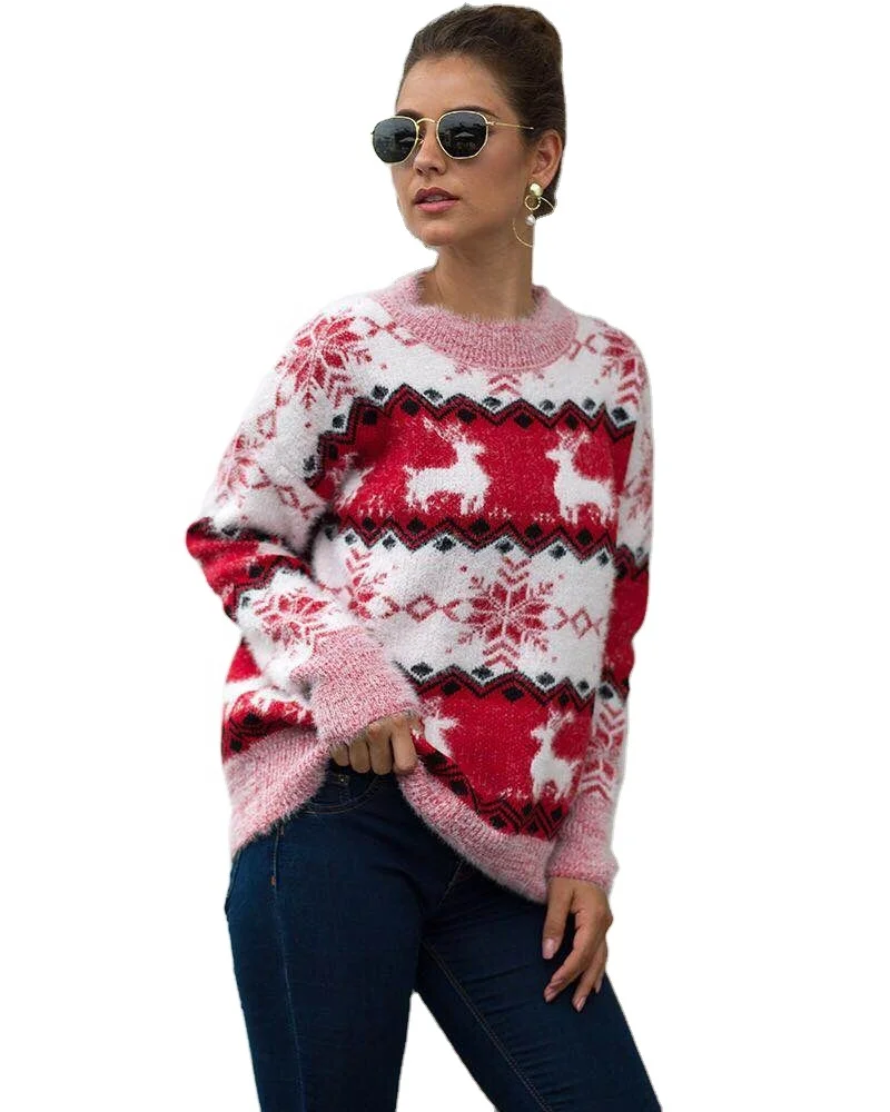 Snow Deer Casual Pullover Knitwear 