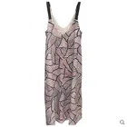 Silk Dress The New Summer Silk Flower Print V-Neck Long Dress Sleeveless Beach Woman Dress