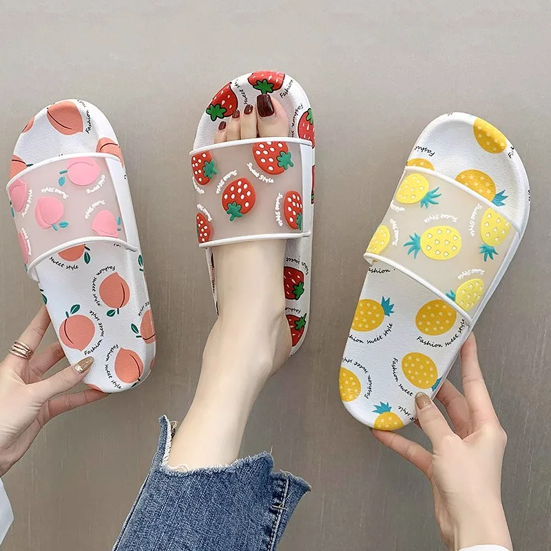 Zapatillas De Verano Para Mujer,Chanclas Kawaii Con Dibujos De  Frutas,Fresas,Piña,Melocotón,Sandalias De Playa - Buy Zapatillas De  Verano,Las Mujeres Diapositivas Kawaii Zapatos,De Dibujos Animados De  Frutas De Fresa De Melocotón Product on Alibaba.com