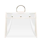 Women Transparent PVC Dust Bag Organizer Purse Handbags Women Protector With Hook