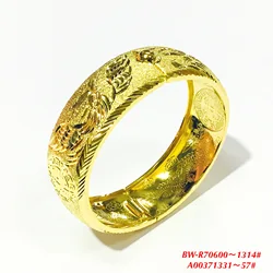 212 Xuping jewelry fashion gold plating 24k gold color high quality thick animal bangles for women