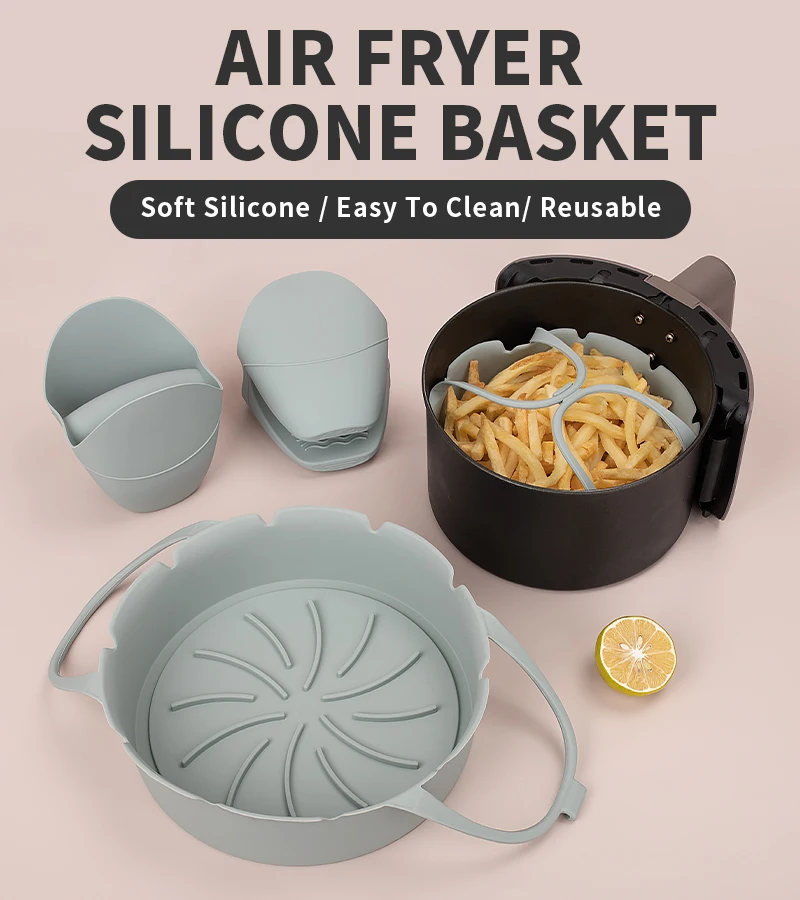 Buy Wholesale China Food Grade Silicone Air Fryer Liners Non-stick Air Fryer  Basket Silicone Pot Air Fryer Silicone Liners & Silicone Air Fryer Liners  Silicone Liners at USD 1.62