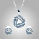 Necklaces Earring Set Jewelry Fashion Necklaces And Earring Black Clear Rhinestones Wedding Jewelry Set