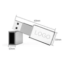 Usb Usb Usb Hot Selling Custom Logo Crystal 4gb 16gb Usb 3.0 Pendrive 8gb OEM 3D Logo Glass Usb Flash Drive