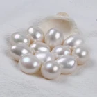 Pearls Hot Sale White Natural 11-12mm High Quality Rice Shape Freshwater Pearls Beads For Jewelry Making