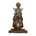 Unique Manufacturer Epoxy Resin Craft Holy Family Candle Holder Baby Angel Figurines Wholesale