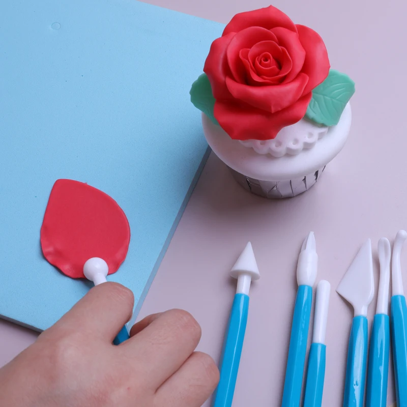 8pcs DIY Baking Tools Fondant  Cake Carve Pen Detachable Carving Knife Set