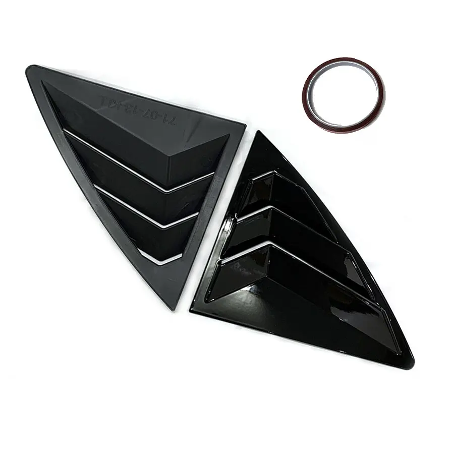 product rear side window louver abs glossy black side air vent scoop shade for toyota corolla 2007 2013 2008 2009 2010 2011 2012-7