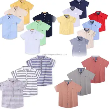 High quality cotton short sleeve shirt for kids