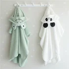 Hooded Towels Bath Premium Quality Organic Cartoon Embroidery Hooded Baby Towels Bath 100% Cotton