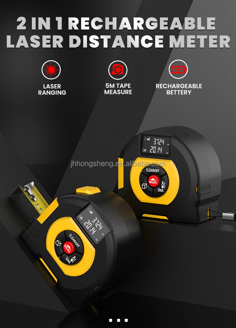 Lcd Ft Electric Measuring Tape Laser Tape Measure Laser Meter Laser