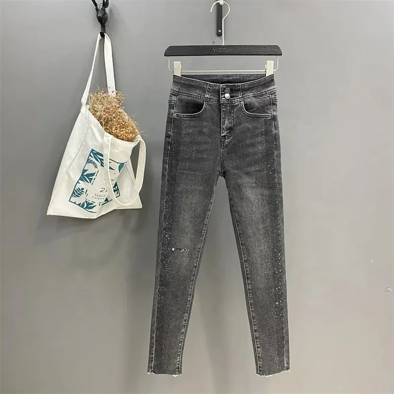 Apparels Ladies Skinny Denim Cotton Stretch Jean Chinese Stock Lot women's trousers fashion ladies jean