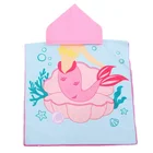 Bath Cape Soft Microfiber Children's Bath Towel Beach Towel Cloak Cape Hooded Bath Towel