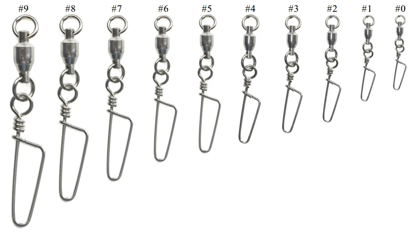 thumbnail image 2 of Dr. Fish 20-Pack Stainless Steel Ball Bearing Swivels With Coastlock Snap – 45-440Lb Test For Saltwater/Freshwater 2 of 5