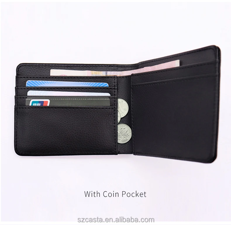 D High Quality Double Sided Sublimation Wallet Blank Pu Leather