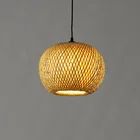Lighting Bamboo Woven Light Lantern Pendant Lighting Rattan Restaurant Weaving Ceiling Chandelier