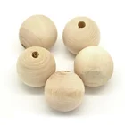 6mm 8mm 10mm 20mm 30mm 40mm Ect Round Natural Wood Wholesales Beads