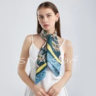 Silk Square Hotsale Silk Like Retro Smooth Female Square Polyester Other Scarf For Women Stylish