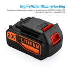 5.0Ah 20V MAX Replacement Battery Compatible With Black Decker LBXR20 LBXR20-OPE LB20 LBX20 LBX4020