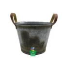 Garden Pots Pot Vintage Style Metal Bucket Planter With Rope Handles Metal Garden Pots Wholesale Herbs Pot