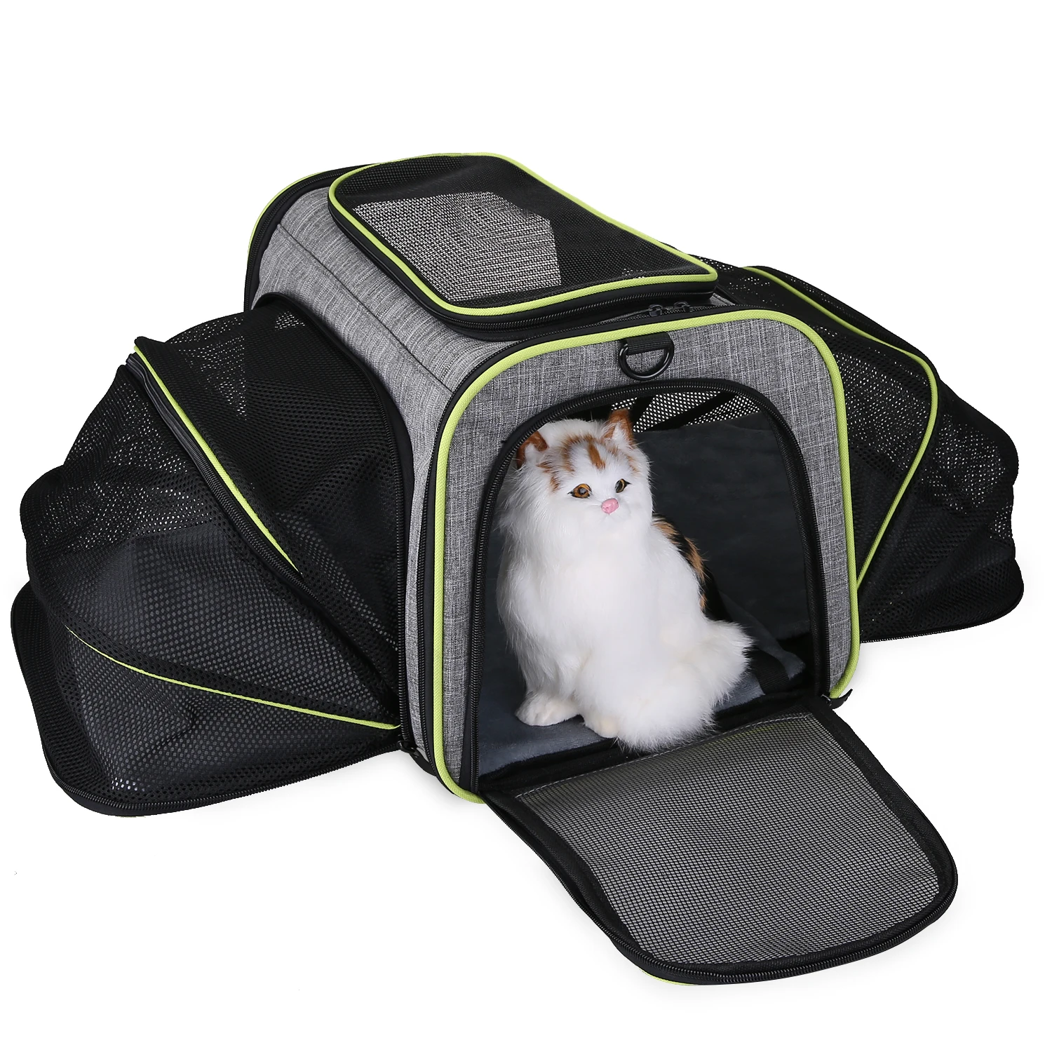 Xinvivion Pet Carrier with Mesh Opening Portable Travel Carriers Bag for Cats/Puppies/Small Dogs/Rabbits