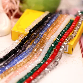 4mm 6mm 8mm Cube crystal glass beads for jewelry making