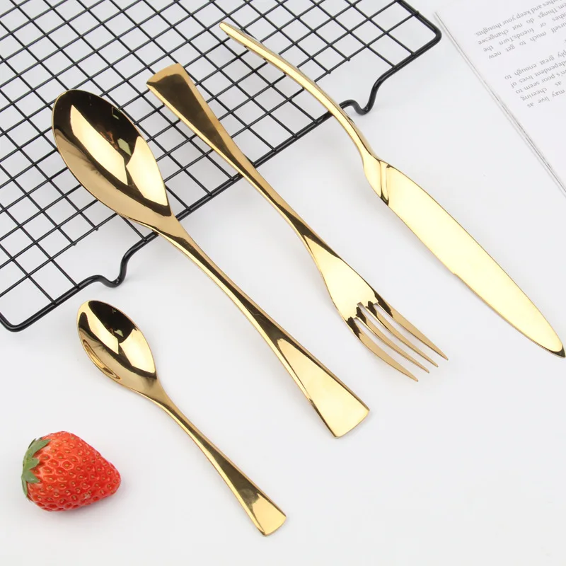 Luxury Heavy Duty Stainless Steel Cutlery Sets High Mirror