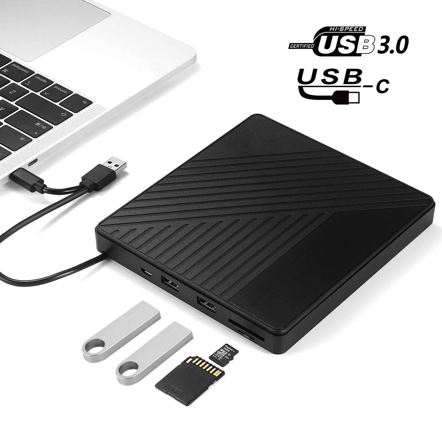 moeilijk catalogus Dierentuin s nachts External Cd Dvd Drive For Laptop Dvd Player Cd Burner Type C Usb 3.0 With  2usb Ports Sd Tf Card Slot - Buy External Dvd Drive Usb 3.0 Portable Cd/dvd+/-rw  Drive/dvd Player