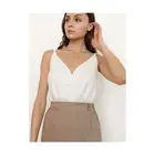 Vest Cotton White Summer New European And American Vintage Ladies V-neck Vest Cotton Linen White Top