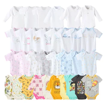 Customized Plain Toddler Romper Unique Collar Infant Body Sleepwear Boy Girl Clothes 100% cotton Newborn Bodysuit Baby Jumpsuit