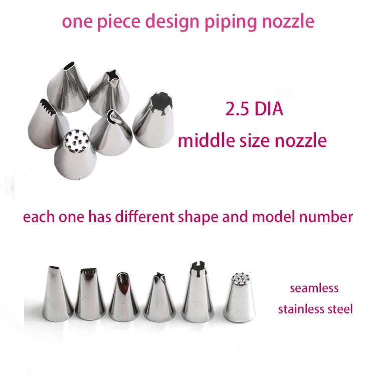 Custom shape low price cookie decorating metal welding pastry bag piping tips kitchen