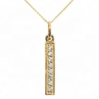 Pendant Brass Gold Plated Fashionable Minimalist Women Bar Pendant Brass With Gold Plated Bar Zircon Pendant Custom