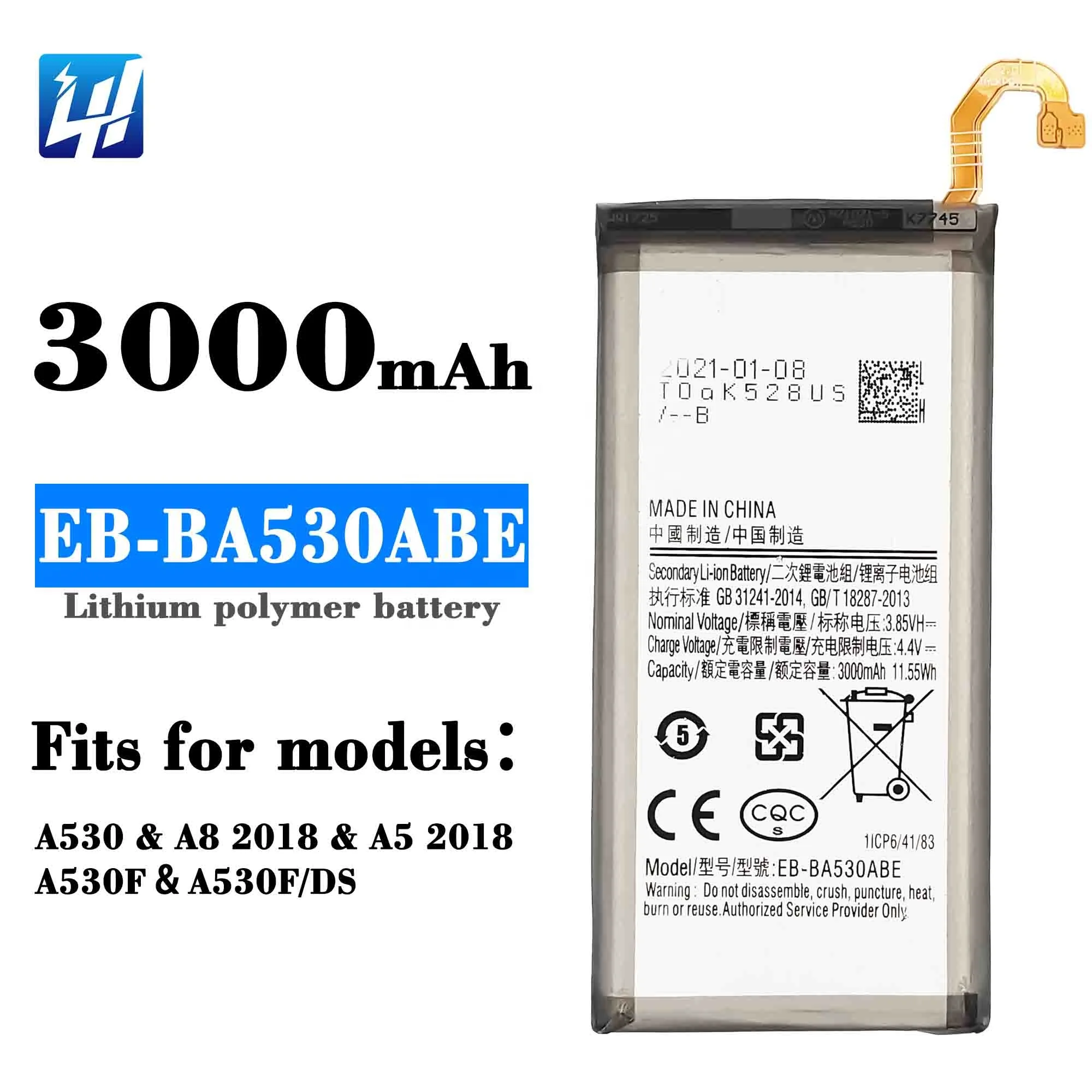 Original Li Ion Polymer Battery Eb Ba Abe For Samsung A A