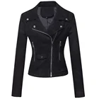 Coat Suede Jacket For Women Long Sleeve Zipper Moto Biker Coat