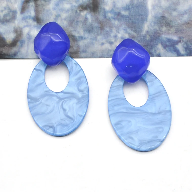 Custom new acrylic material spring summer fashion trend earrings 2021