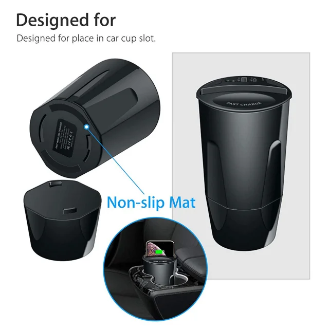 Cargador inalámbrico multifunción para coche USB, soporte de carga para teléfono, taza inalámbrica para coche, cargador rápido 27 H4ea42c5da90040279f60c5bb0603737fu