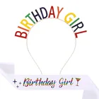 Party Decoration New Fashion Birthday Party Supplies Rainbow Color Hair Hoop Belt Party Decoration
