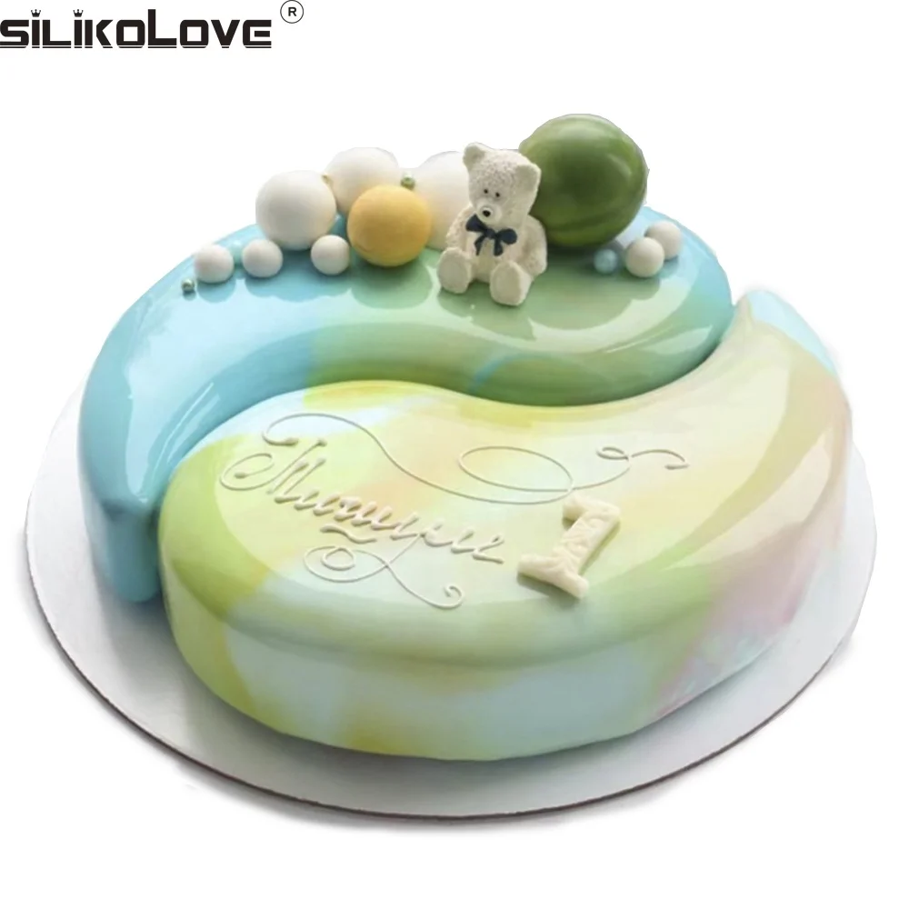 Silicone Mousse Cake Mould Silicone 3D Drop Mold Cake Baking Tray Mousse Bakeware With Cake Decoration Tools Set