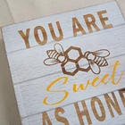 Customized Box Sign Spring Decor Wall Wood Decoration Sign Bee Spring Decorative Hanging Frame You Are Sweet As Honey