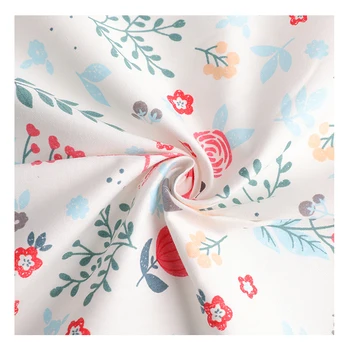 Print design flower pretty floral tecido tricoline 100% cotton fabric for garments