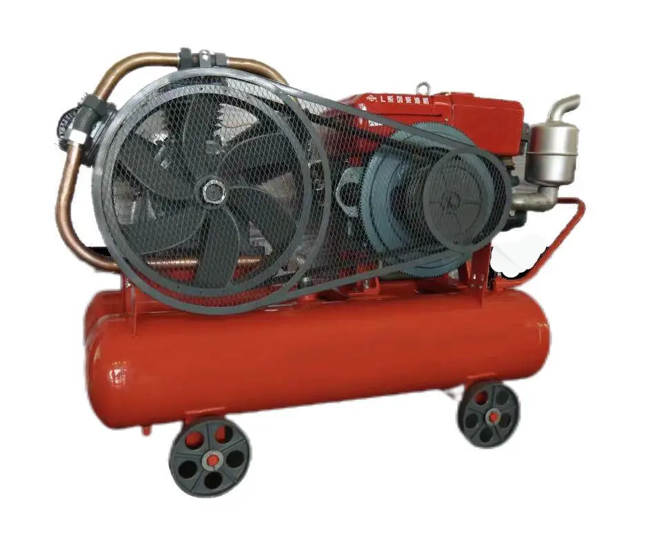 Diesel portable 15kw 7bar  piston air compressor for rcok drilling W3118 hongwuhuan diesel air compressor mining