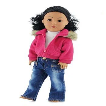 Fit 18 inch Doll Clothes White And Red Doll Clothes jeans